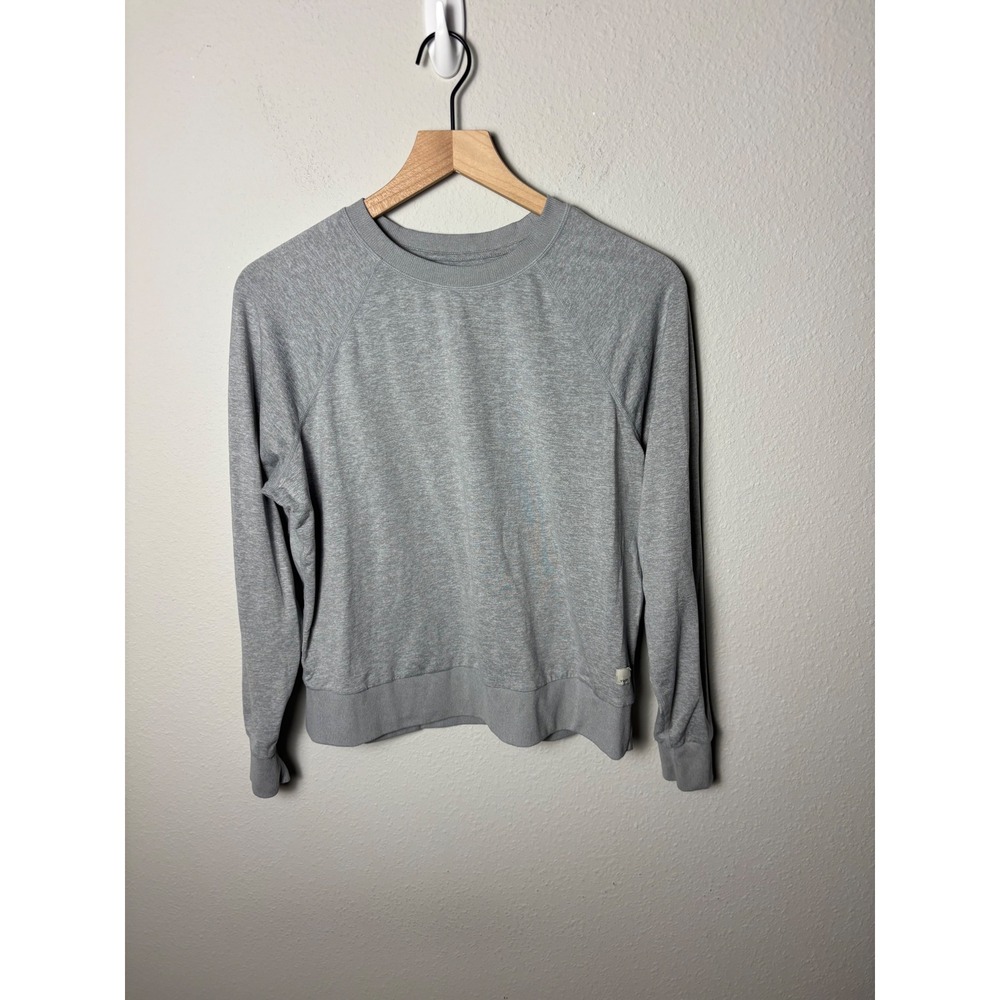 Vuori Daydream Crew Sweatshirt Heather Grey Raglan Pullover Womens Large